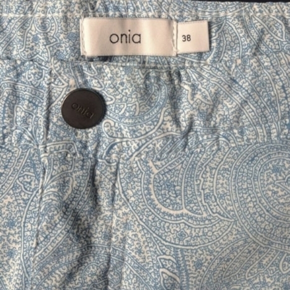 Onia Men's Size 38 Light Blue Paisley Swim Suit - Picture 4 of 15